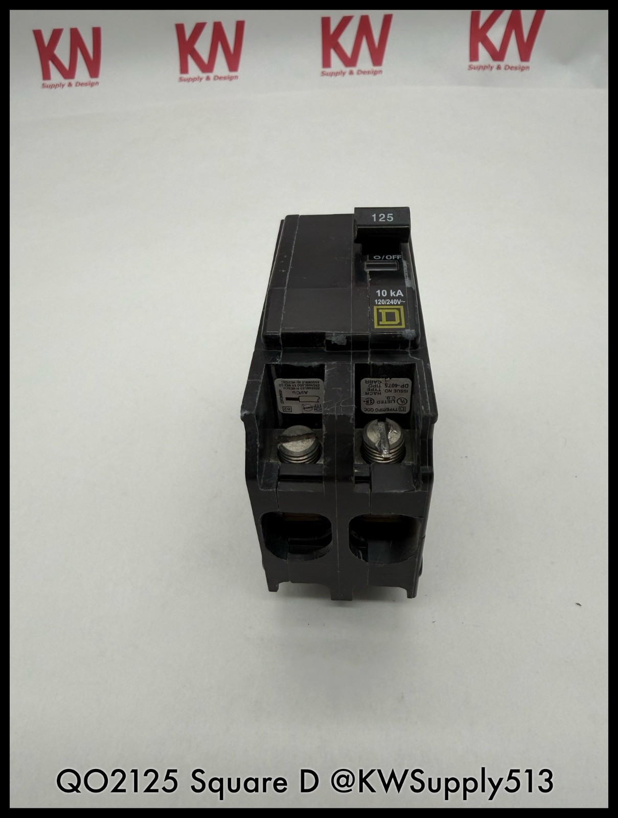 QO2125~Square D QO2125 125A 2P 240V TM LI 10KA Circuit Breaker-Used