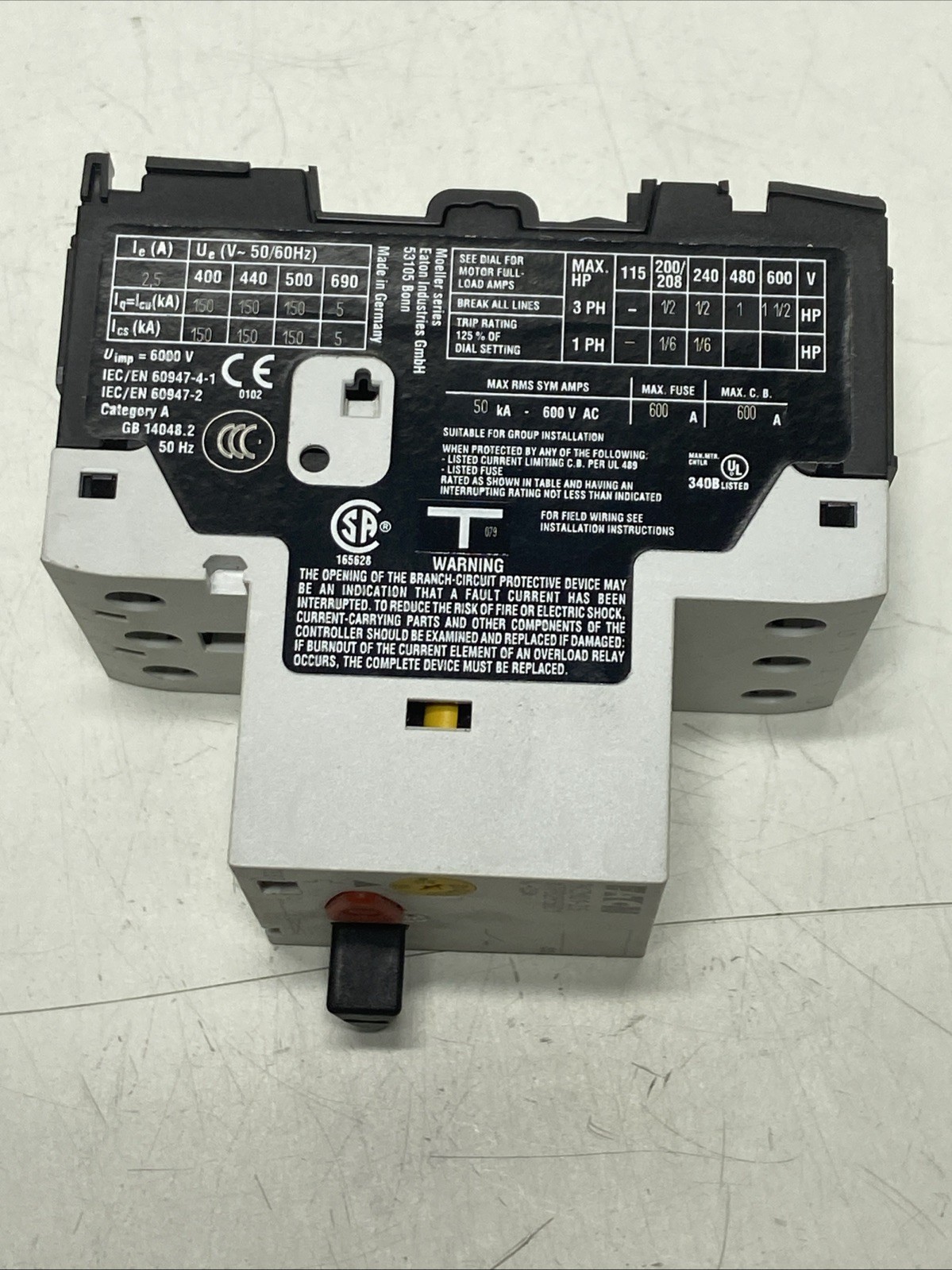 Eaton PKZM01-2,5 XTPB2P5BC1 Motor Protection Circuit Breaker