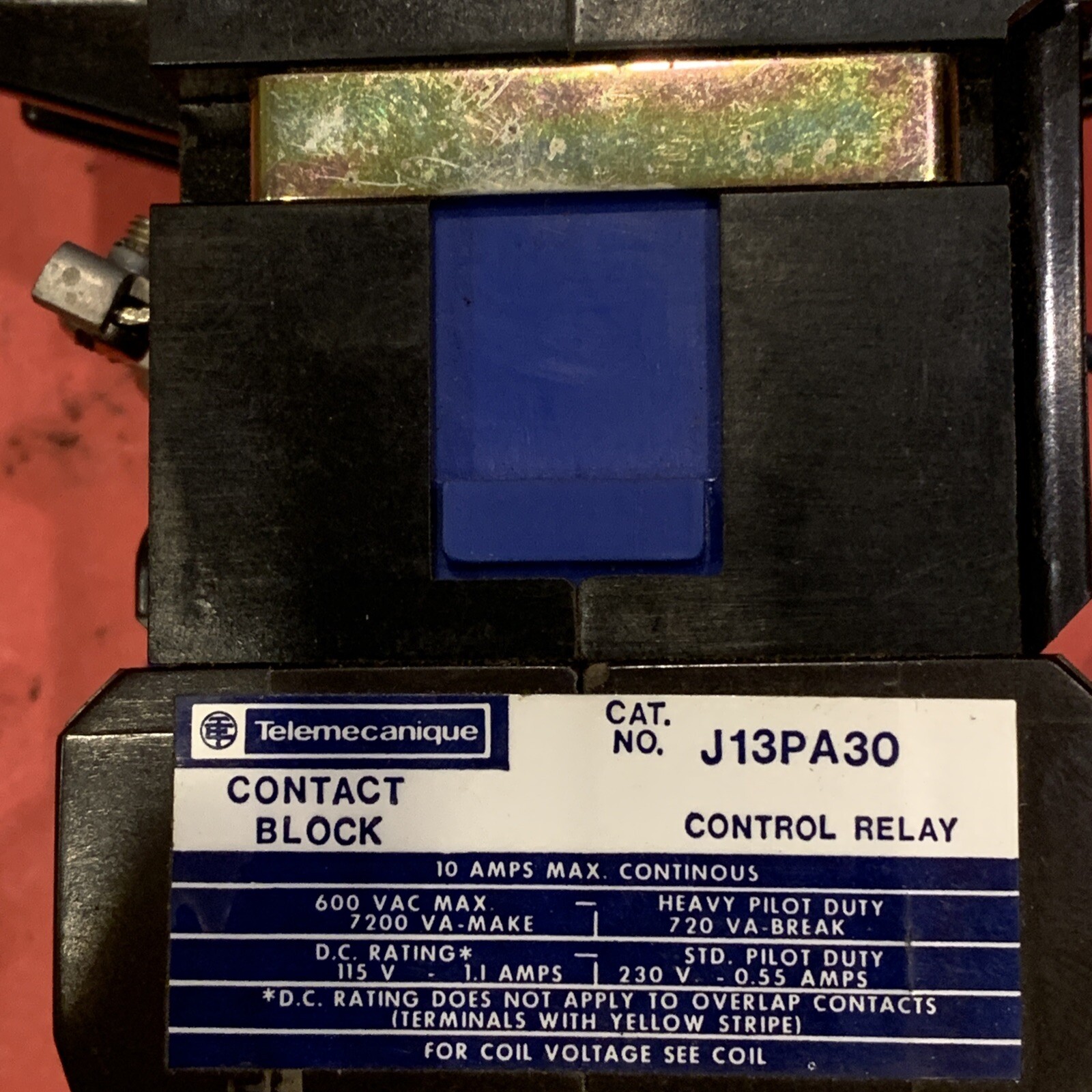 Telemecanique/GOULD J13PA3012 125v DC Control Relay NOS
