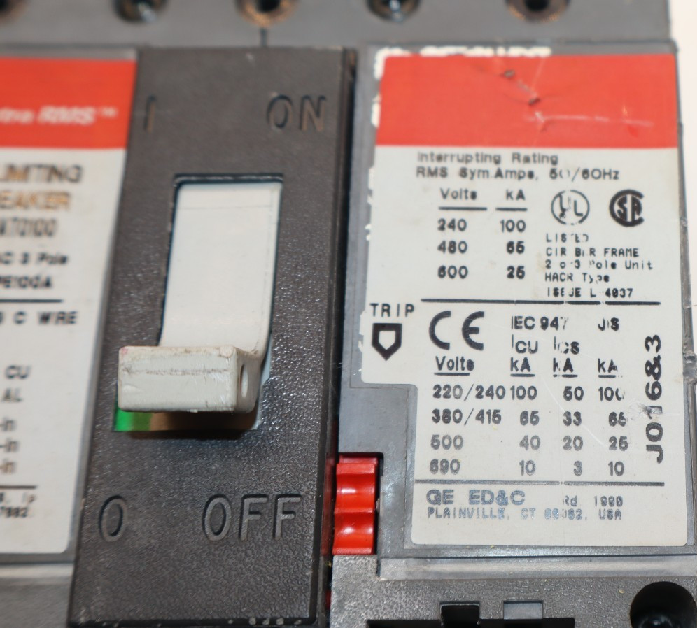 GE 100A 100 Amp Spectra Circuit Breaker 600V 3-Pole SELA36AT0100 W/O Plug