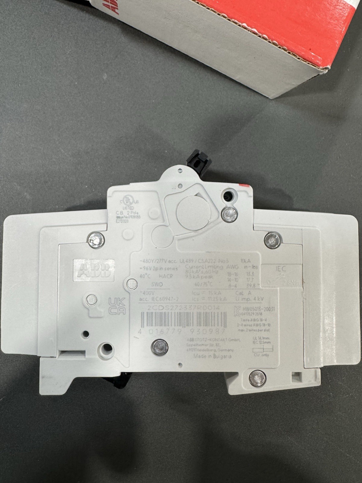 ABB SU202M-C1A Miniature Circuit Breaker (MCB)
