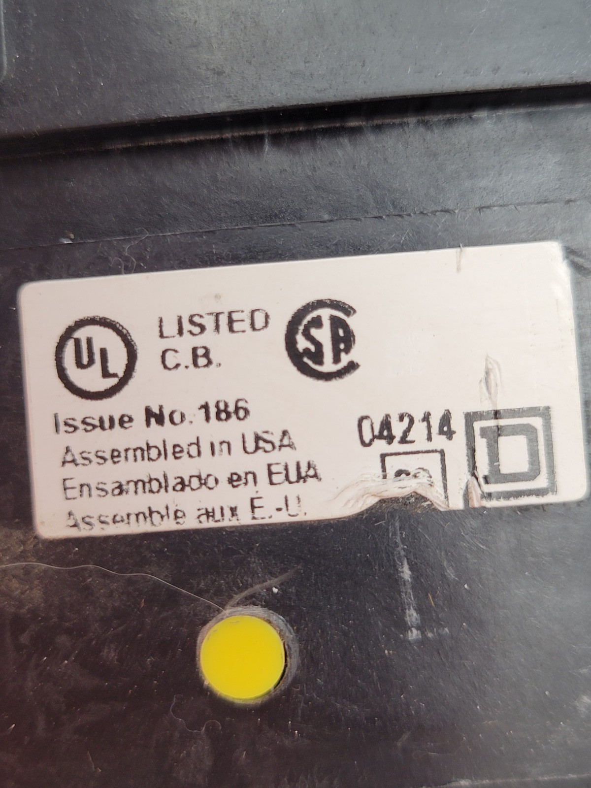 Square D FI36020 I-Line Current Limiting Circuit Breaker 20A 3P 600V