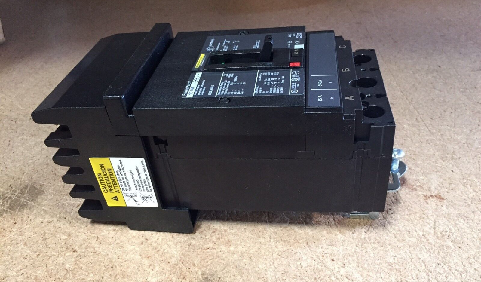 Square D HDA HDA36015 3Pole 15Amp 480/600Volt I-Line Circuit Breaker NEW