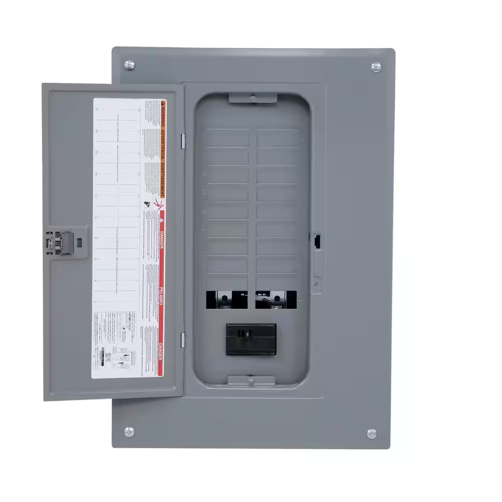 Homeline 100 Amp 20-Space 40-Circuit Indoor Main Breaker Plug-On Neutral Load Ce