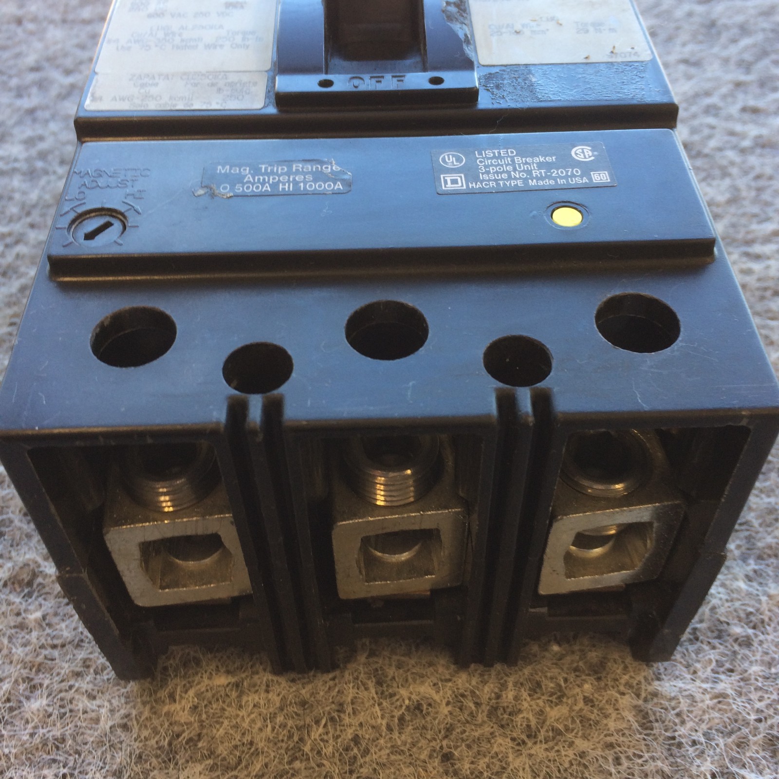 SQUARE D KAL36100 100A 600V 3POLE CIRCUIT BREAKER * Ships Fast *