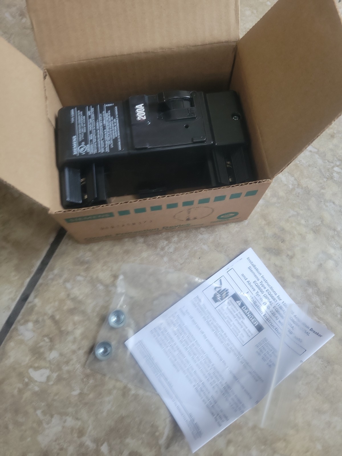 SIEMENS MBK200A, 200A Riser Main Breaker 2 poles 120/240V AC Type EQ8695