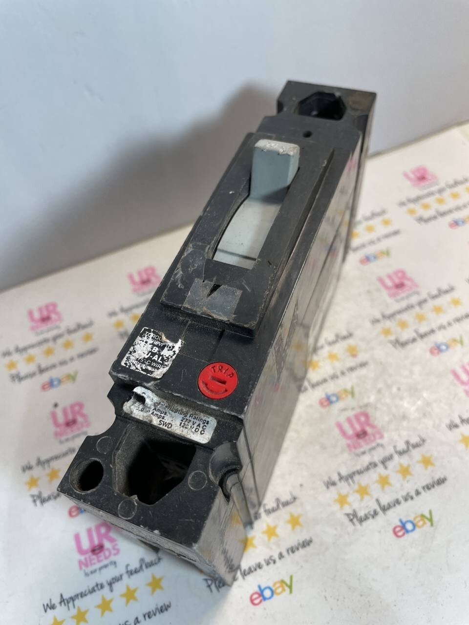 GE TED113020 1-Pole SWD 20-Amp 277VAC 125VDC TYPE TED Circuit Breaker