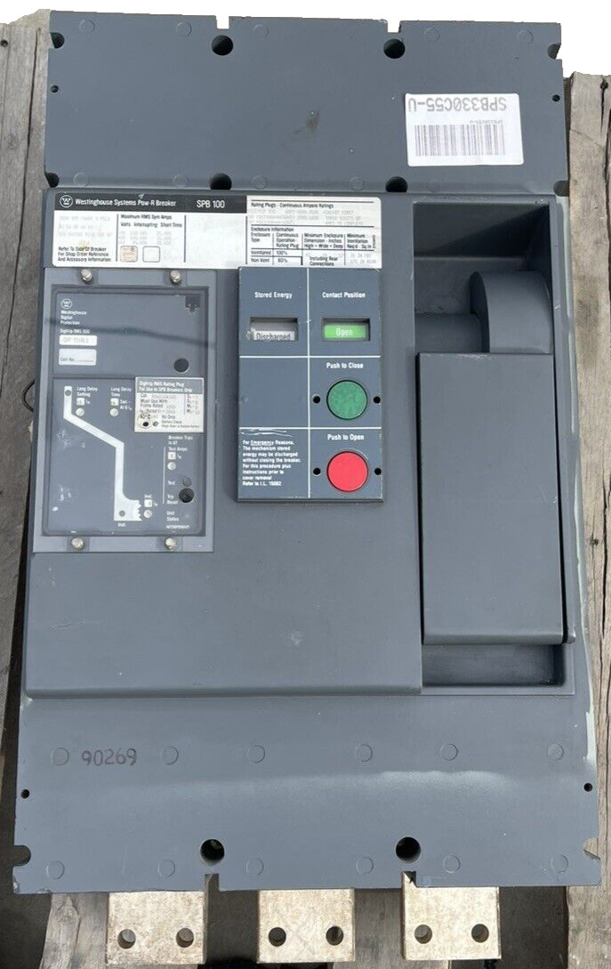 Westinghouse SPB100 3000A 3p 600V Pow-R-Way Breaker T51BLI, SPBR330F51, 3000 Amp