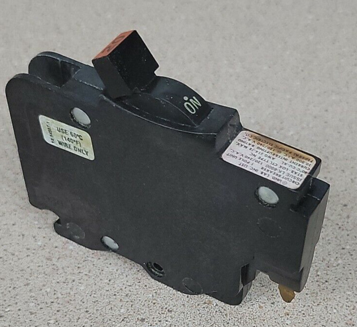 NC120 FPE 20 Amp 1 Pole Stab-Lok “Thin” Federal Pacific Breakers NC-120 RED
