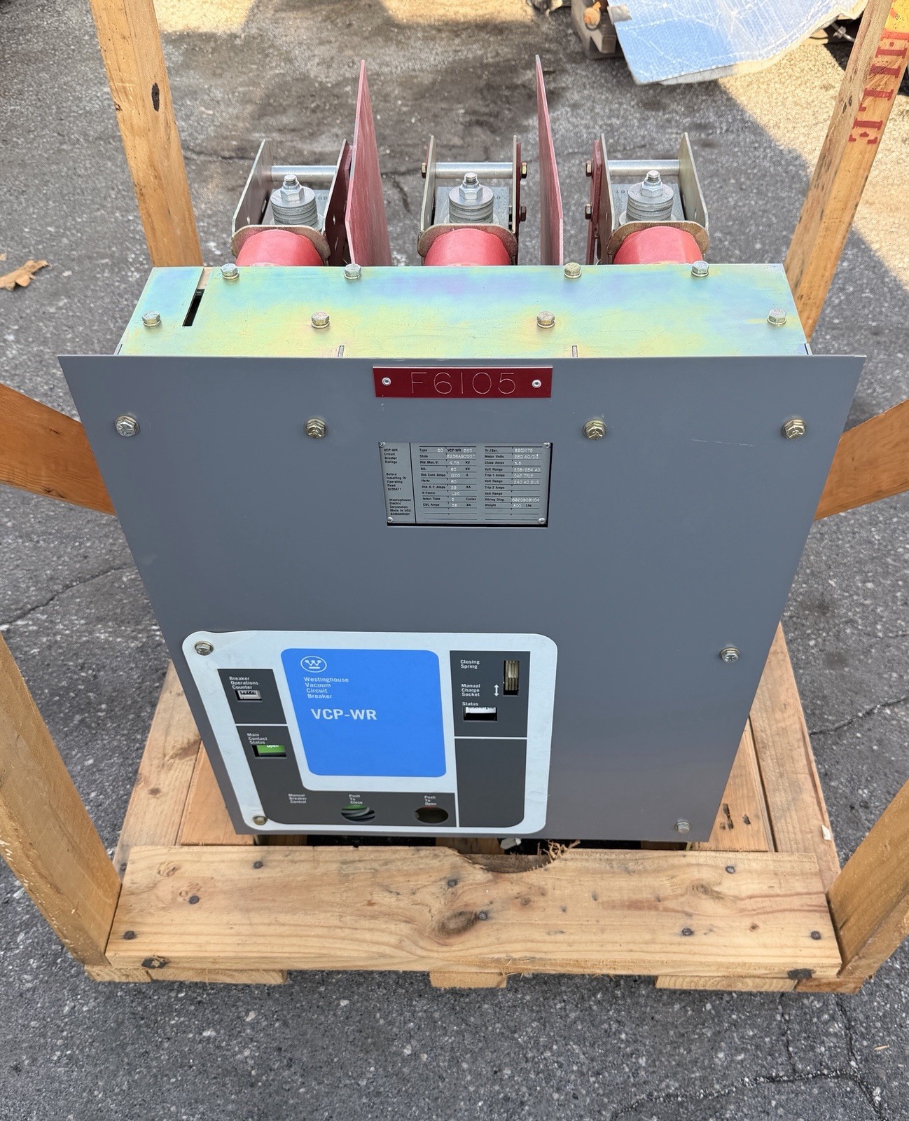 Westinghouse VCP-WR 250 4.76KV Vacuum Circuit Breaker 1200 Amp 8236A90G07