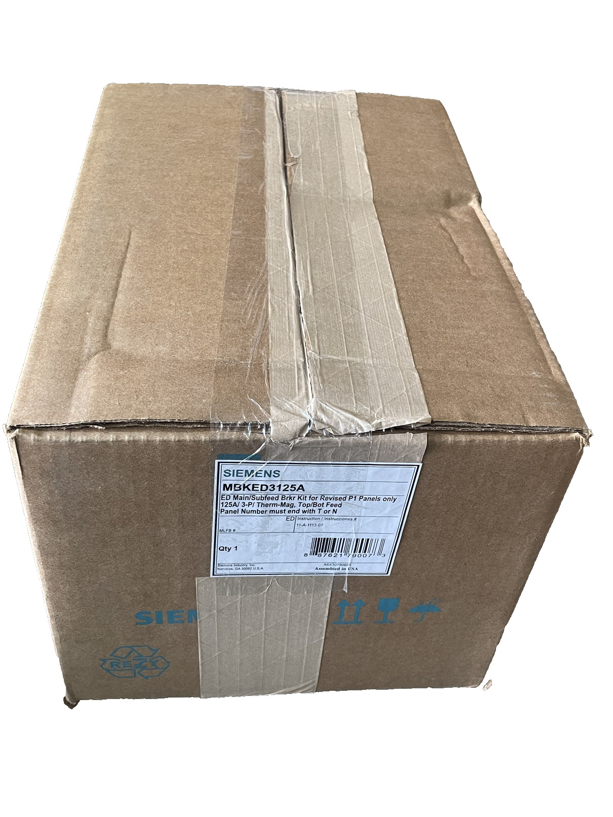 (1) NEW Siemens MBKED3125A 3p 480v 125a P1 Panel Main Breaker Kit – NEW IN BOX