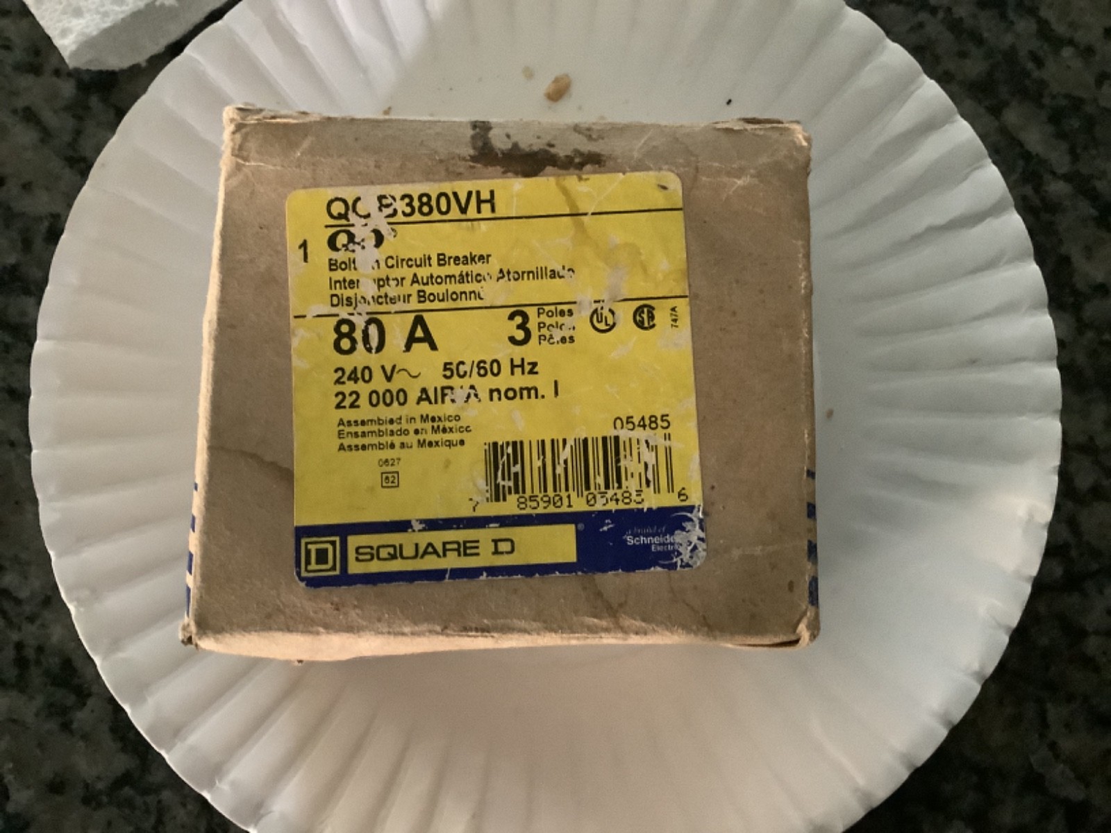 Square D breaker QOB380VH Bolt in breaker NEW