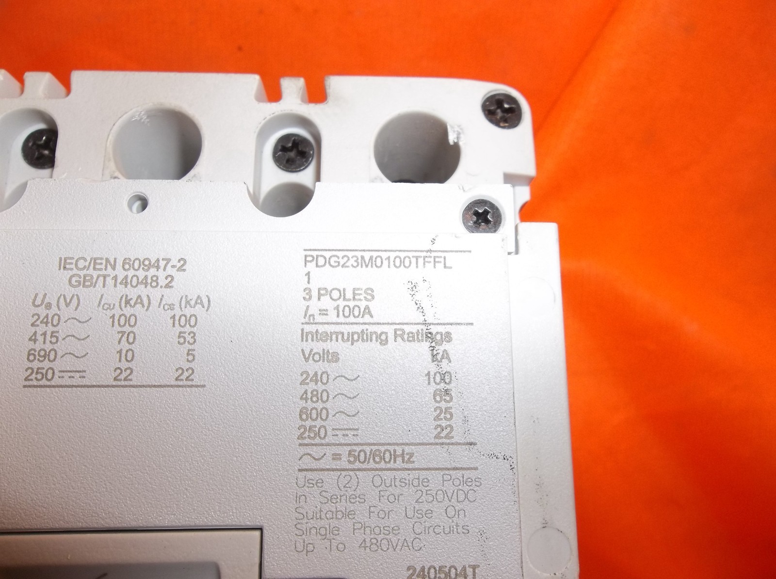 EATON PDG23M0100TFFL circuit breaker 1206A5
