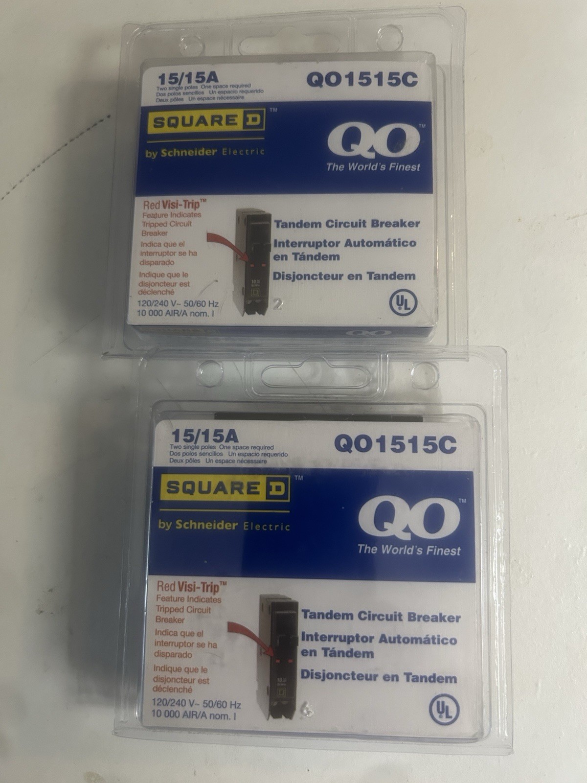 Square D QO1515C Twin/Tandem 120/240v 15A 2 Lot