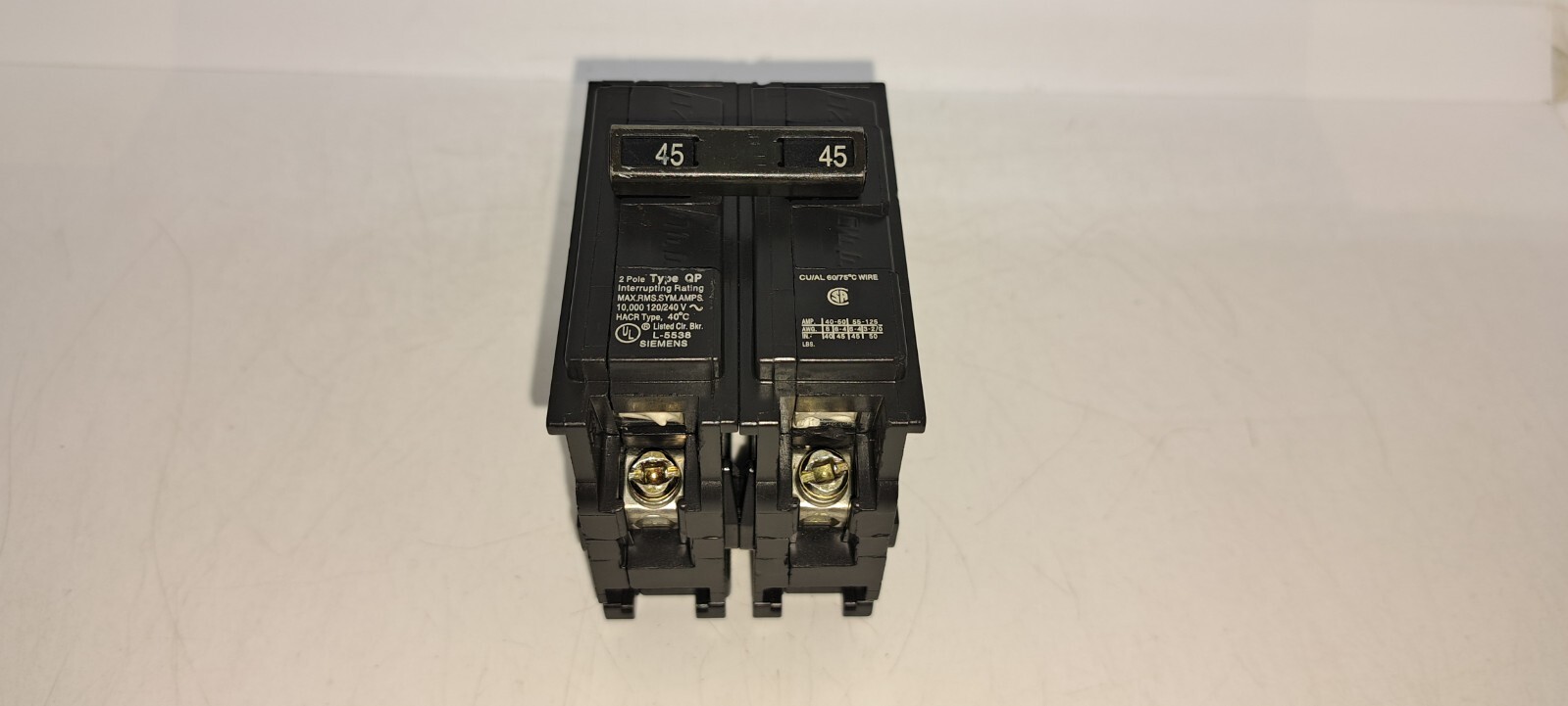 Siemens ITE Q245 45 Amp 2 Pole 120/240V Type QP Circuit Breaker