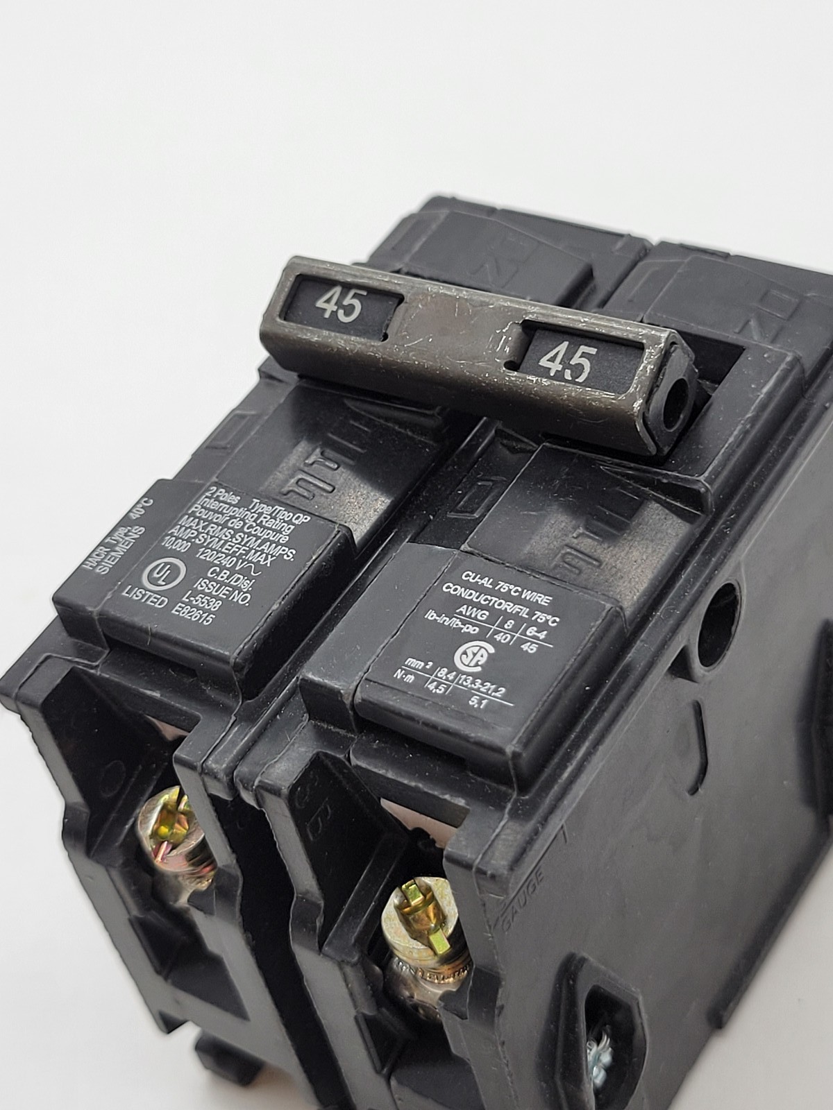 6PC Siemens Q245 Plug-In Circuit Breaker 45A 2P 1PH 120/240V 10KA QP