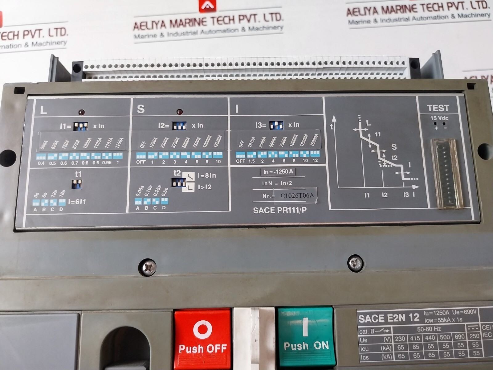 ABB SACE E2N 12 Circuit Breaker 1250A 690V 55KA X 1S 50-60 Hz