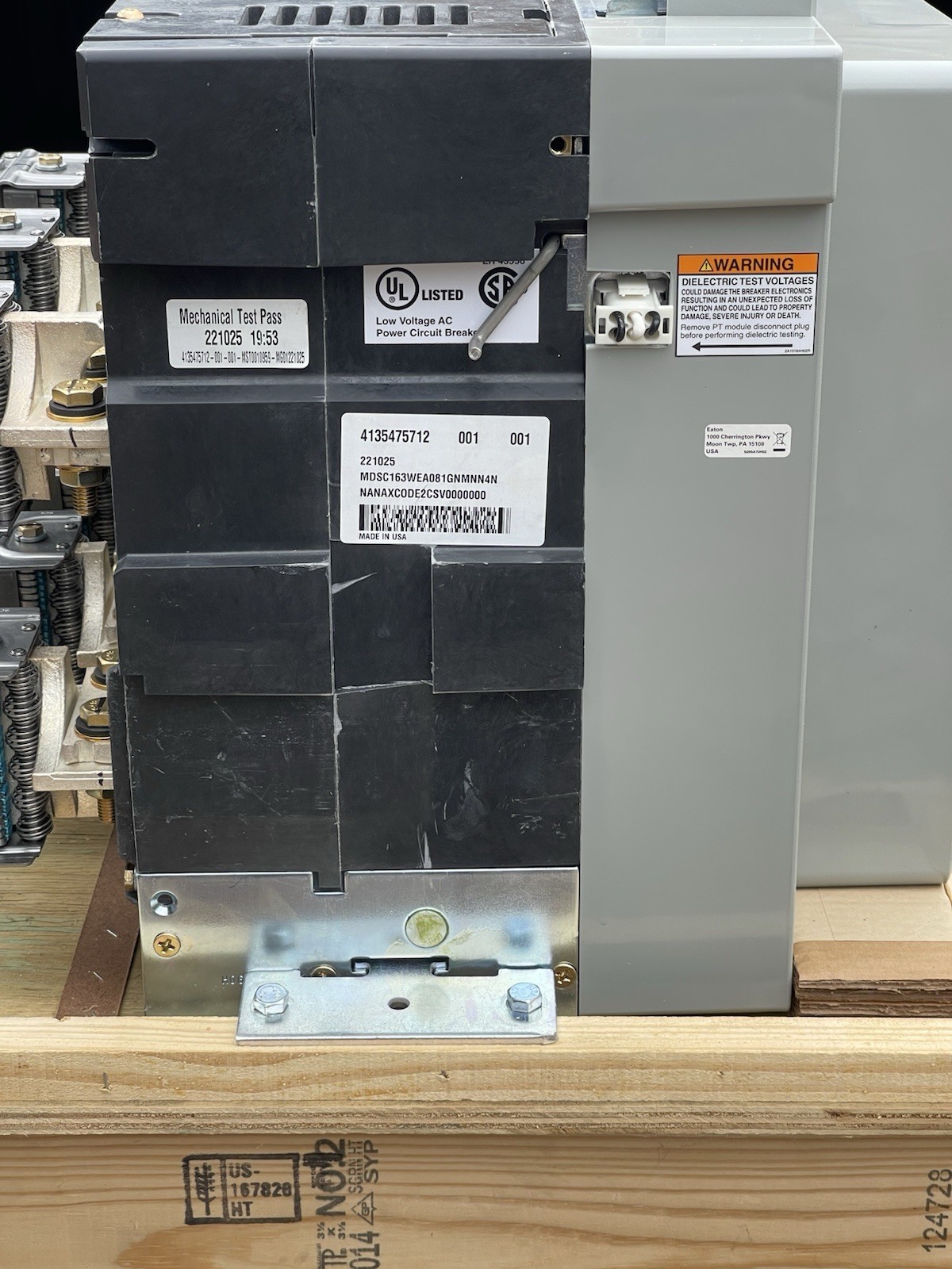 Eaton Magnum DS MDSC16 Circuit Breaker MDSC163WEA081GNMNN4NNANAX
