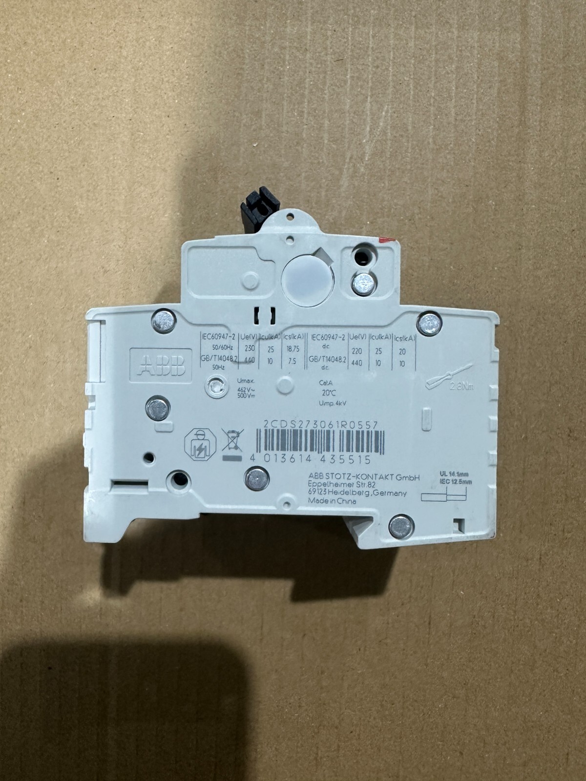 New ABB S203M-K40UC Miniature Circuit Breaker S200MUC 3P 40A 2CDS273061R0557