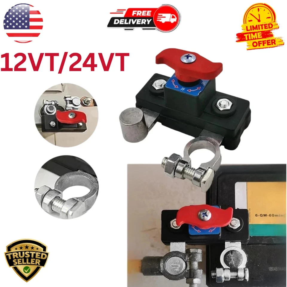 12V/24V Car Battery Disconnect Switch Automatic Manual Circuit Breaker Protector
