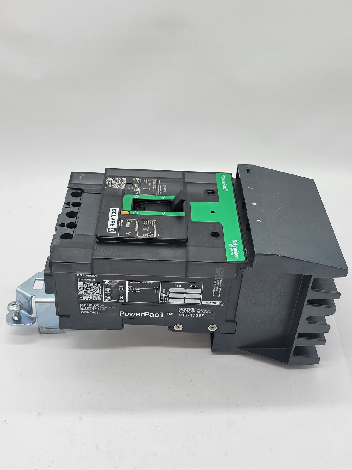 Square D BGA34035Y PowerPact I-Line Circuit Breaker 35A 3P 3PH 480V BG35