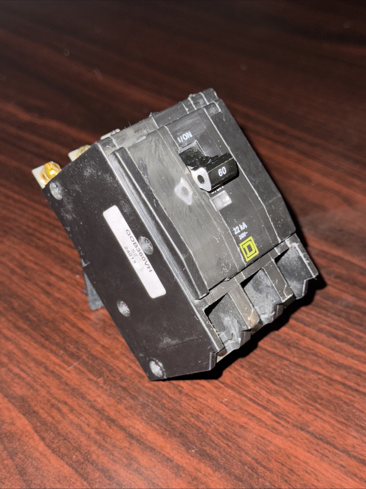 Square D QOB360VH 60 Amp 3 Pole 240V 22kA Bolt-on Circuit Breaker