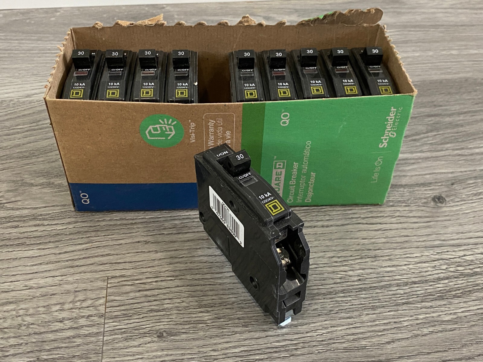 Square D by Schneider QO130CP Electric Pole Circuit Breakers 30A 10 Pack New