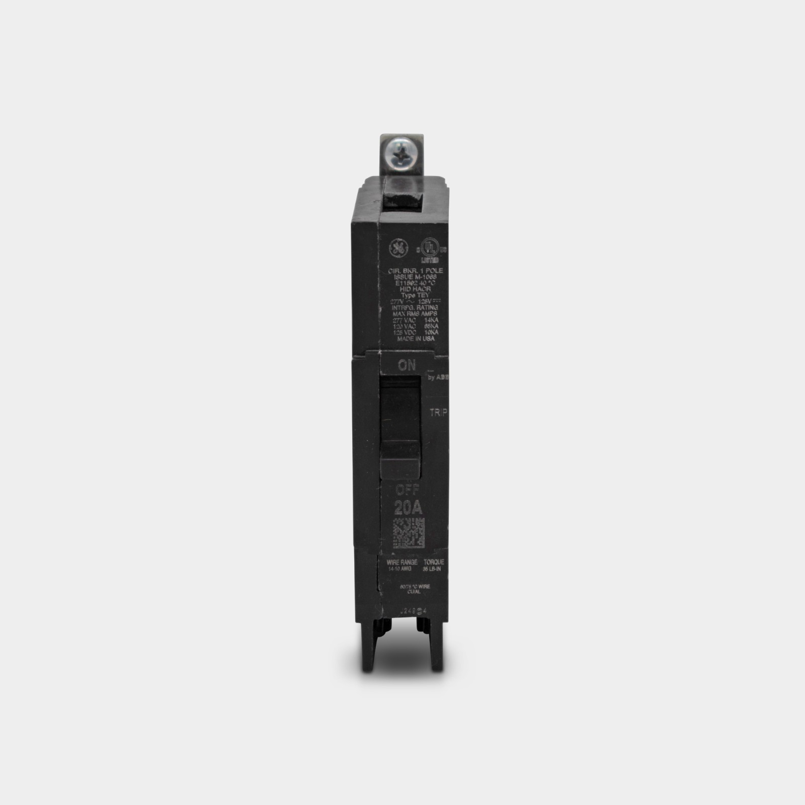 GE TEY120 BREAKER 1POLE 20A IN GOOD SHAPE E-OK READY TO SHIP