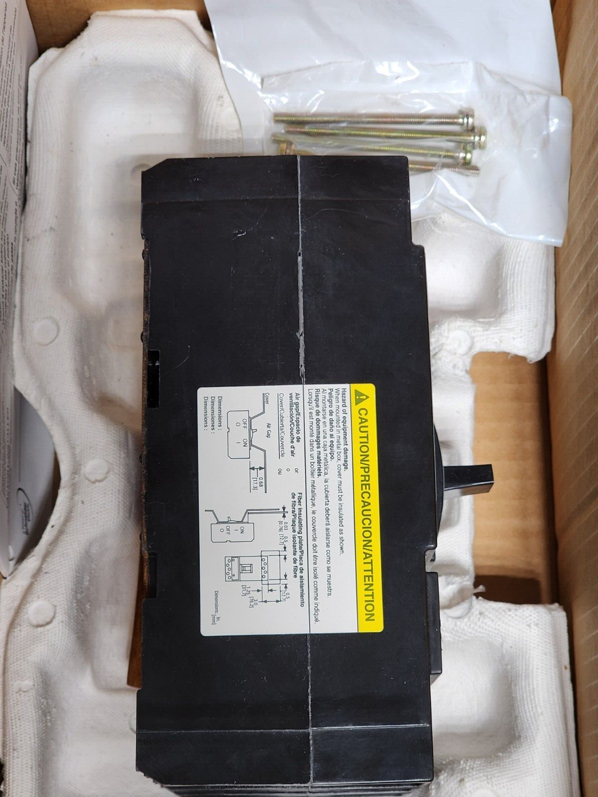 NEW! SQUARE D KAL26 200A AUTOMATIC MAIN CIRCUIT BREAKER INTERRUPTOR
