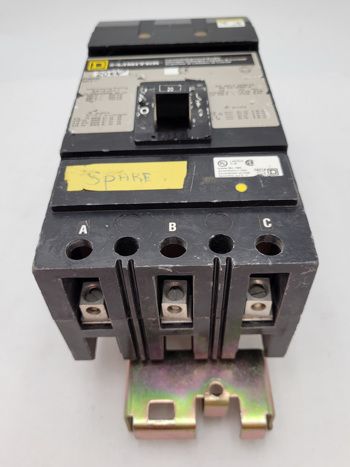 Square D FI36020 I-Line Current Limiting Circuit Breaker 20A 3P 600V