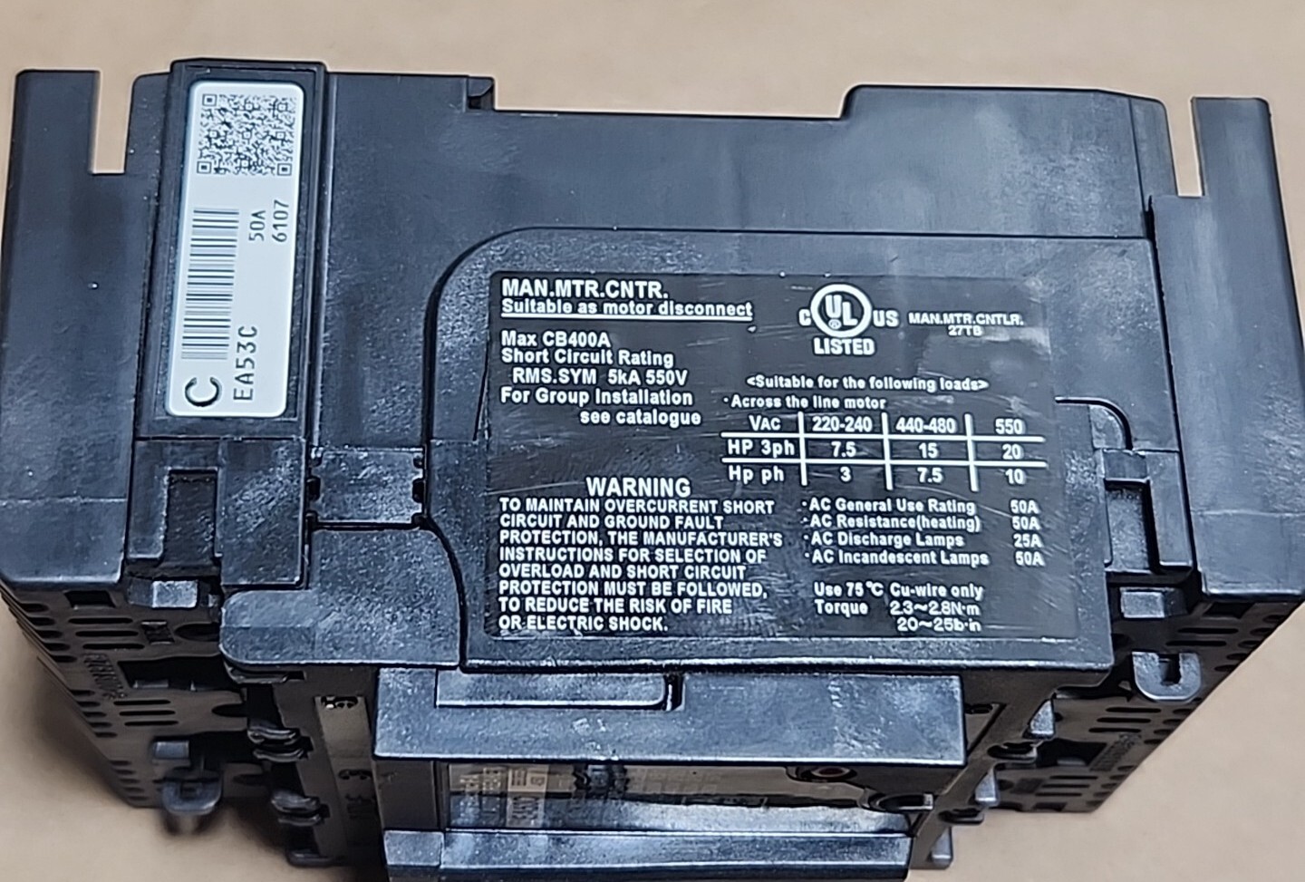 *PREOWNED* [3] Fuji Electric EA53C FA Auto Circuit Breaker 40A 220Vac + Warranty