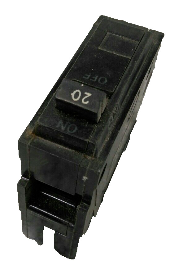 GE /BREAKER/ TQL1120/1P/20A /240V/ Type TQL-AC/ PLUG-IN/GROVE/USED(b3e1)