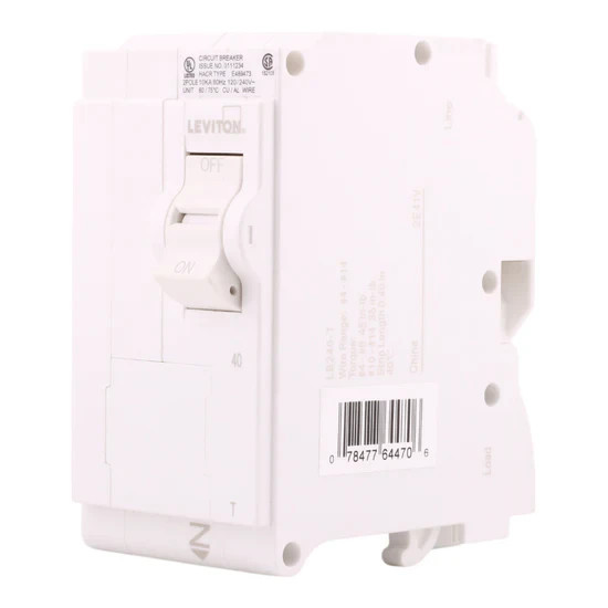 Leviton LB240-T 40A 2P 120/240V Standard Plug-On Neutral Circuit Breaker