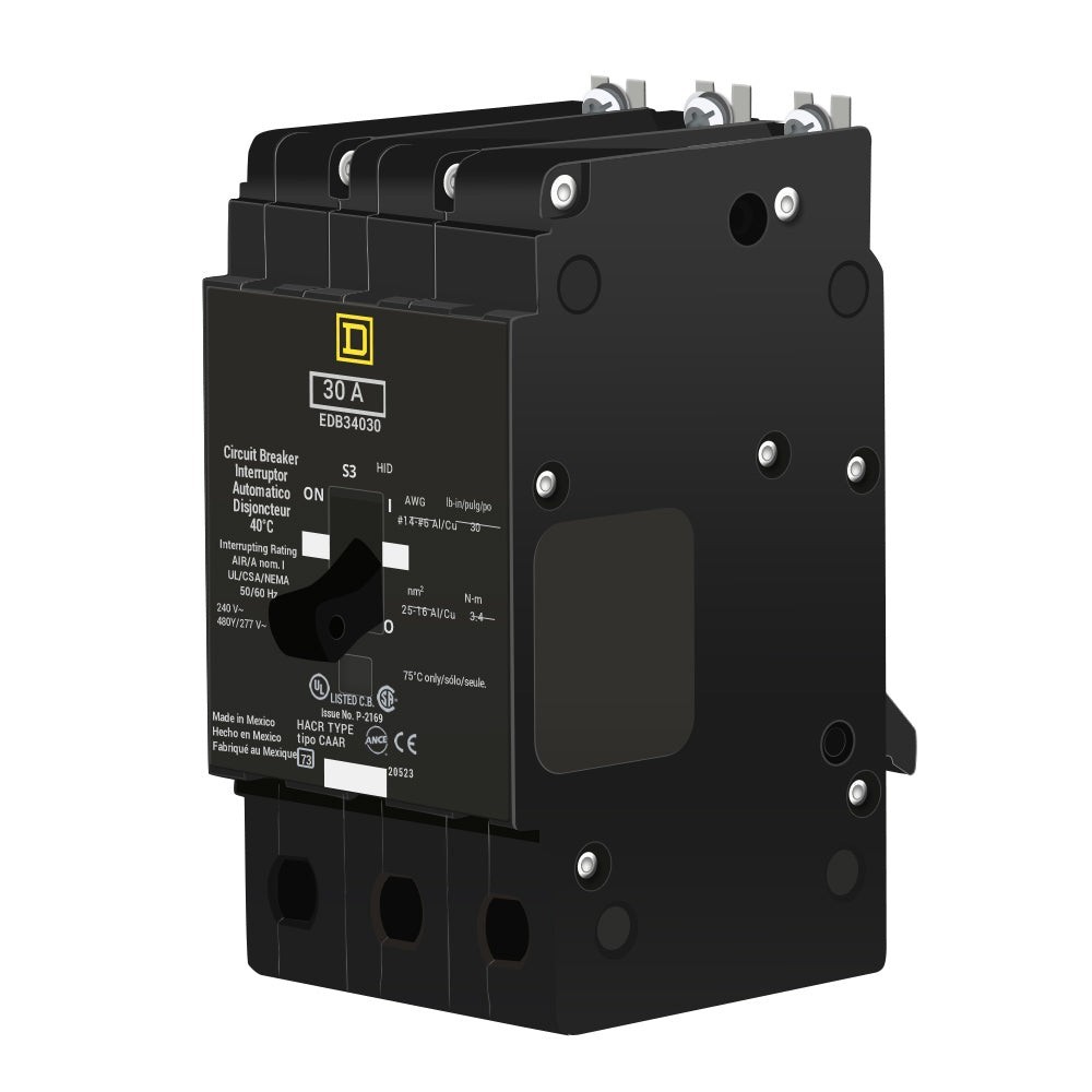 NIB – Square D EDB34030 Molded Case Circuit Breaker 30A, 3-Phase 480V