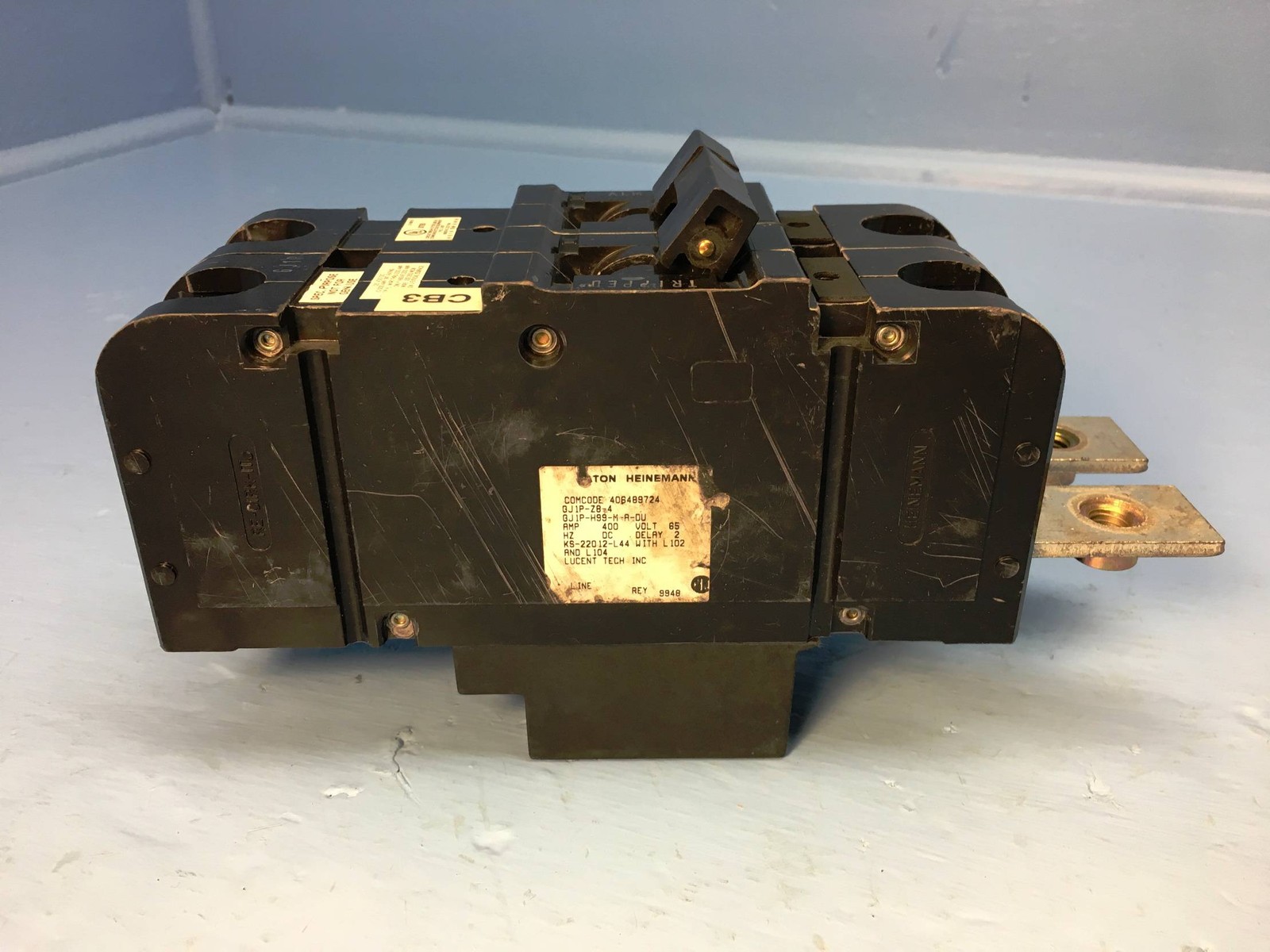 Heinemann Eaton GJ1P-Z8-4 400A Circuit Breaker GJ1P-H99-M-A-DU 2 Pole 400 Amp