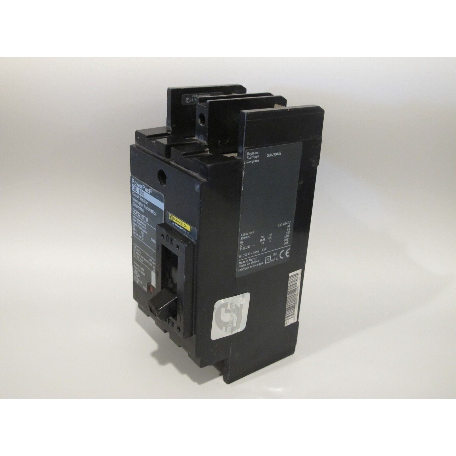 Square D PowerPact QD 100 QDP22100TM Circuit Breaker