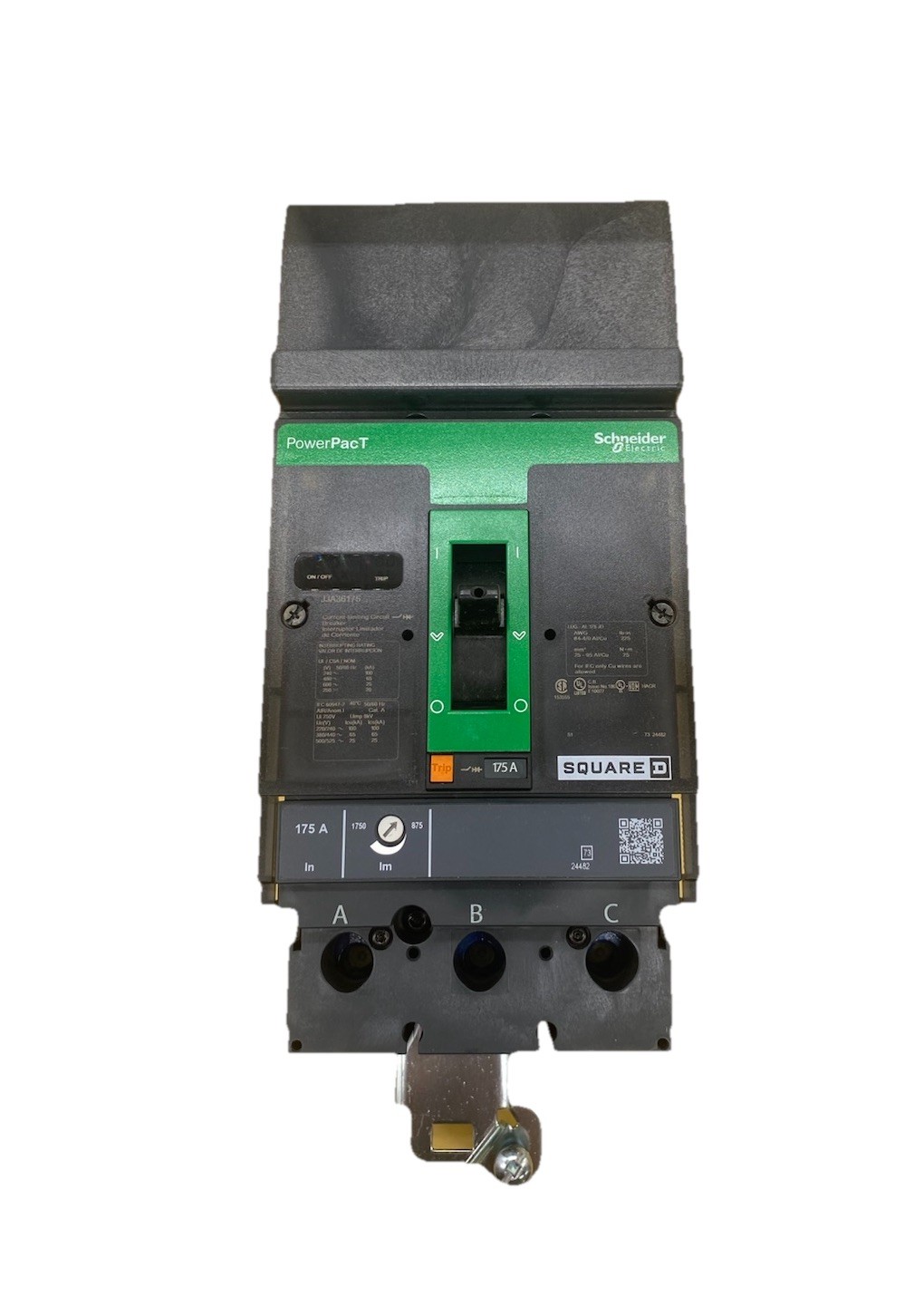 Square D JJA36175 PowerPacT I-Line Circuit Breaker – 3P, 175AMP, 600V NEW IN BOX