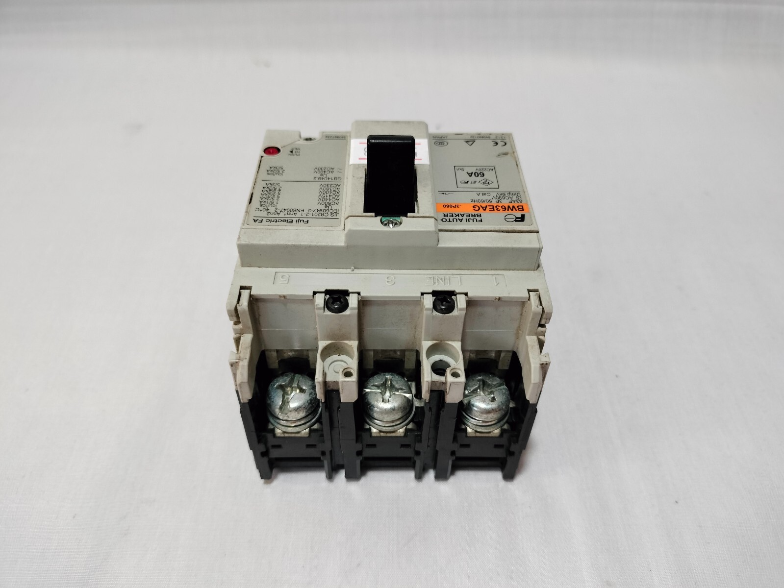 Fuji Electric BW63EAG BW63EAG-3P060 Auto Breaker 60A 3Pole Made in Japan