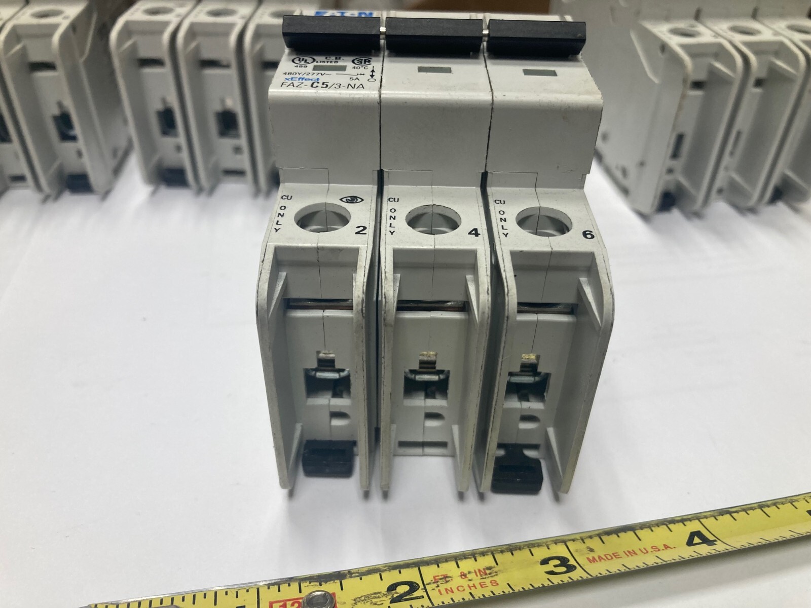 Eaton FAZ-C13/3-NA, DIN Rail Breaker, FAZ, 3P, 13A, 277/480 VAC, -4°F to 140 °F