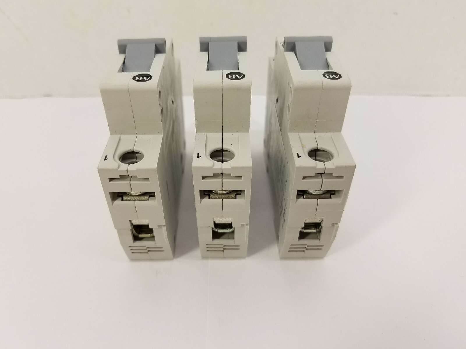 (Lot of 3) Allen Bradley 1492-SP1C020 Ser. C (2 Amp) Miniature Circuit Breakers