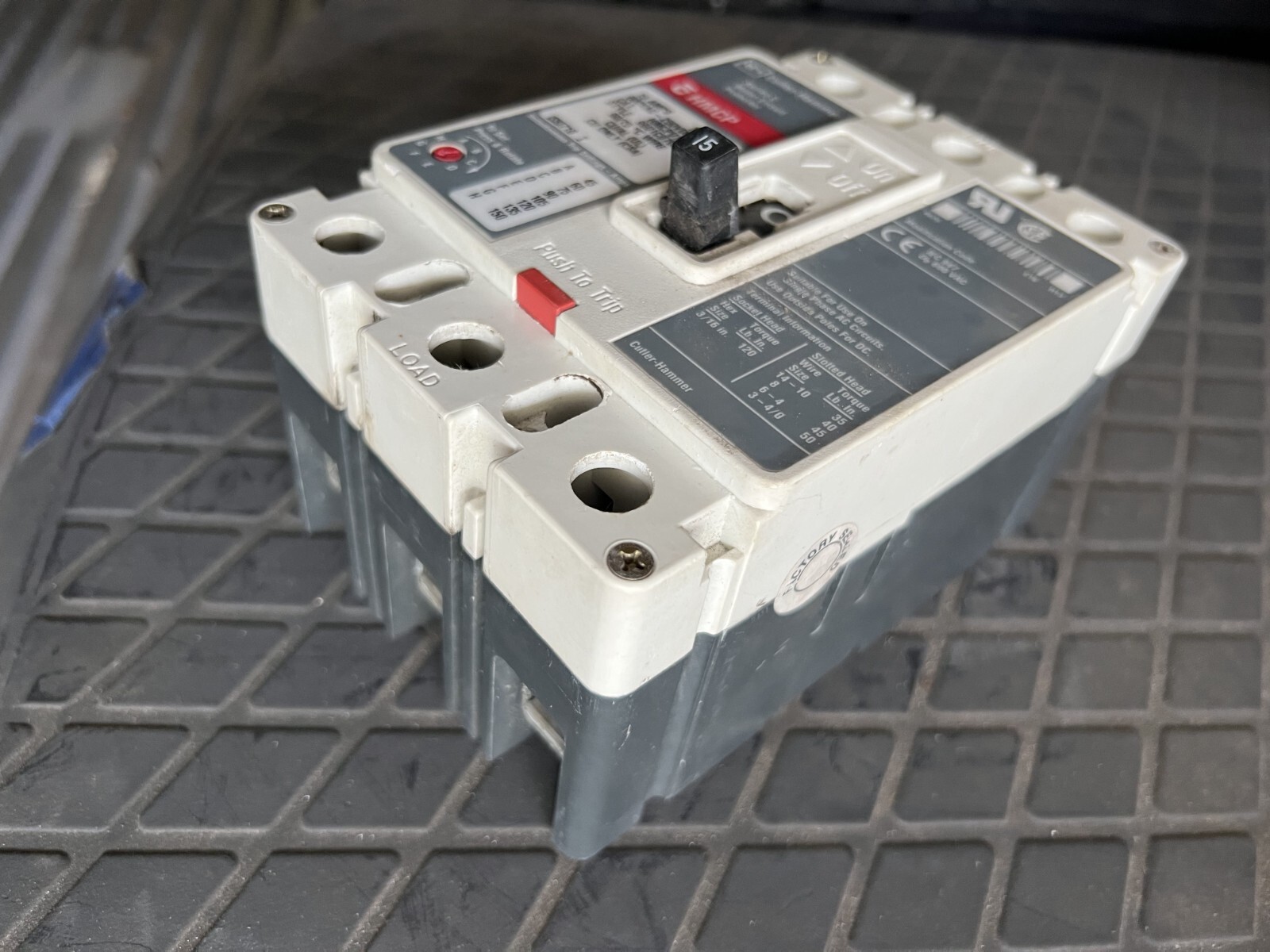 Eaton Cutler-Hammer HMCP015E0C 15 Amp 3-Pole Motor Circuit Protector 600V