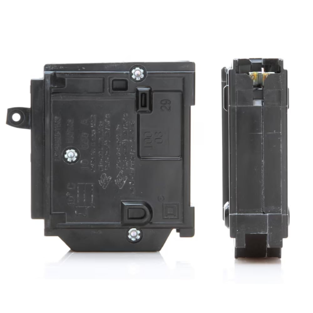 Genuine Square D HOM115 Circuit Breaker Kit Bundle (2 Pack), 15 Amp (15A) Sin…