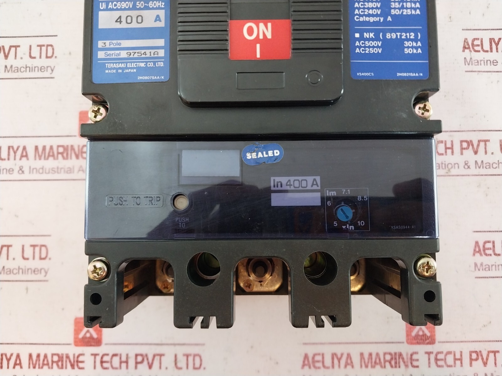 TERASAKI ELECTRIC XS400CS 3Pole Tembreak Circuit Breaker AC690V 200-480V 400A