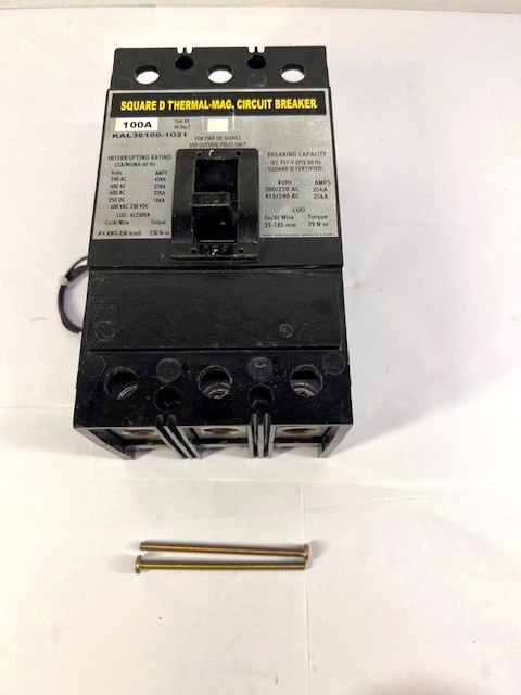 Square D KAL36100-1021 Thermo Magnetic Molded Case Circuit Breaker (100A, 600V)