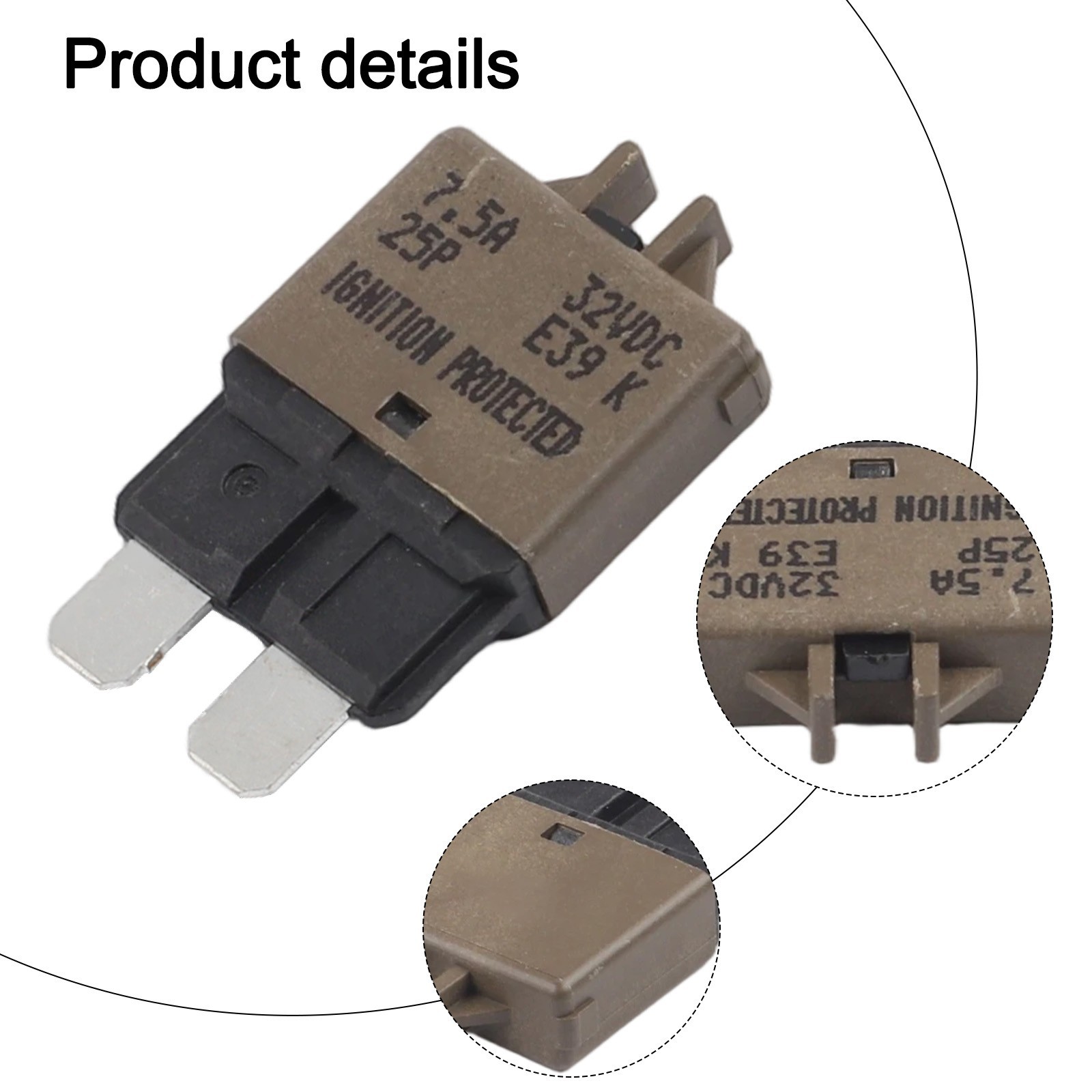 DC28V Car Manual Circuit Breaker Blade Fuse Resettable Boat Marine Auto Tool Kit