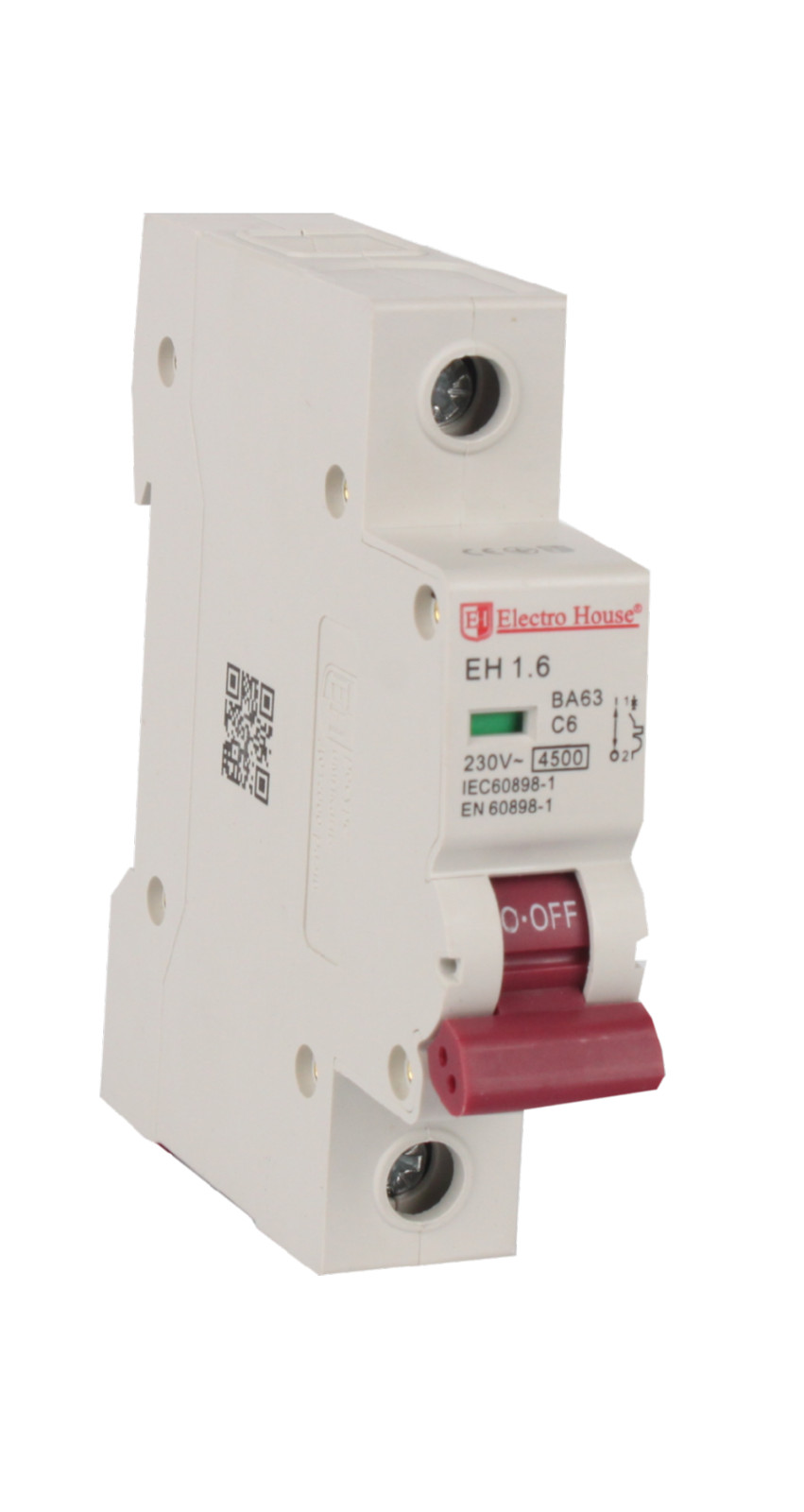 MCB 1/3/6/10/16/20/25/32/40/50/63A 1P Electric Miniature Circuit Breaker Single