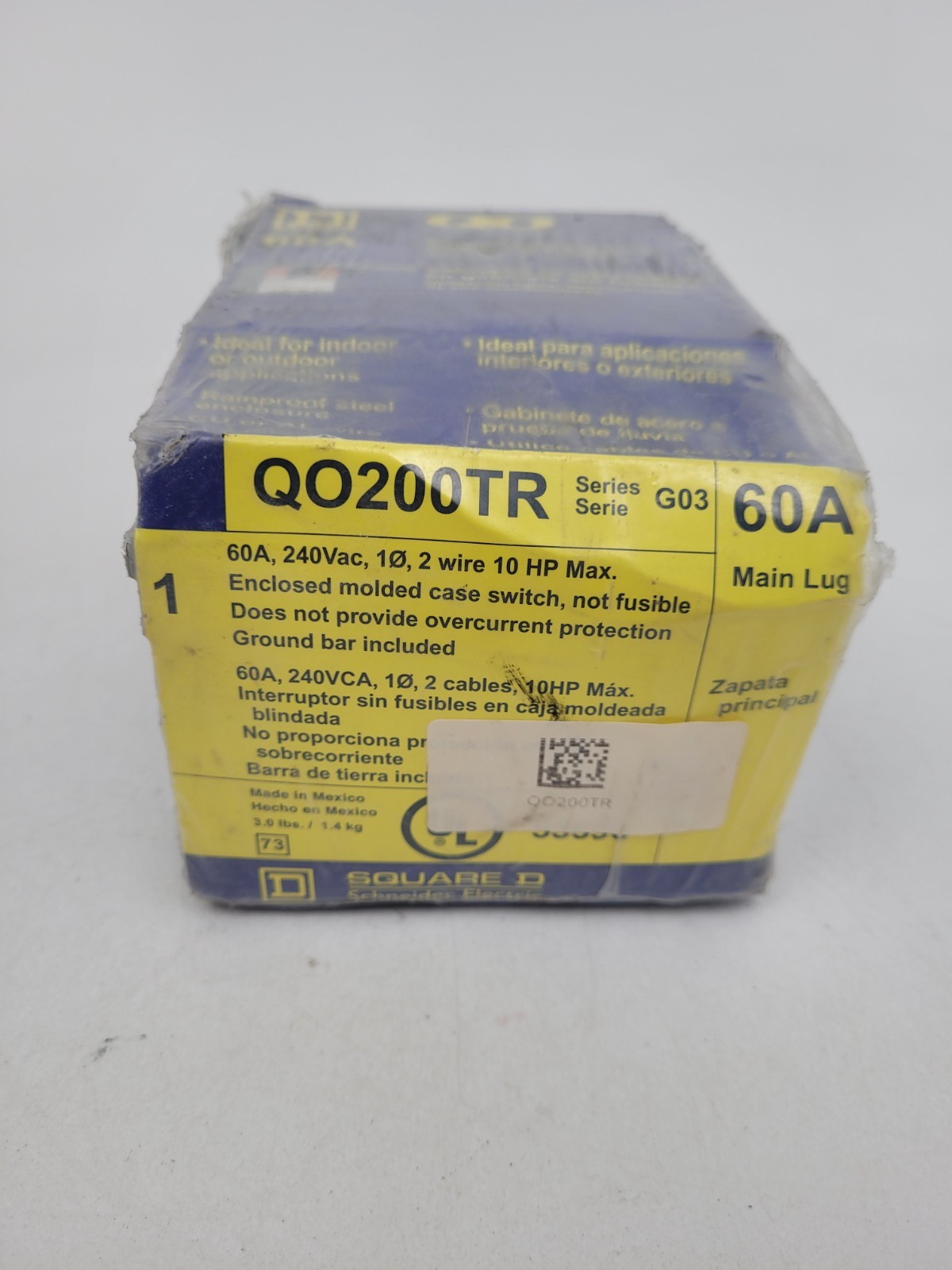 QO200TR Square D 60 Amp Enclosed Molded Case Switch – Next Day Option – New