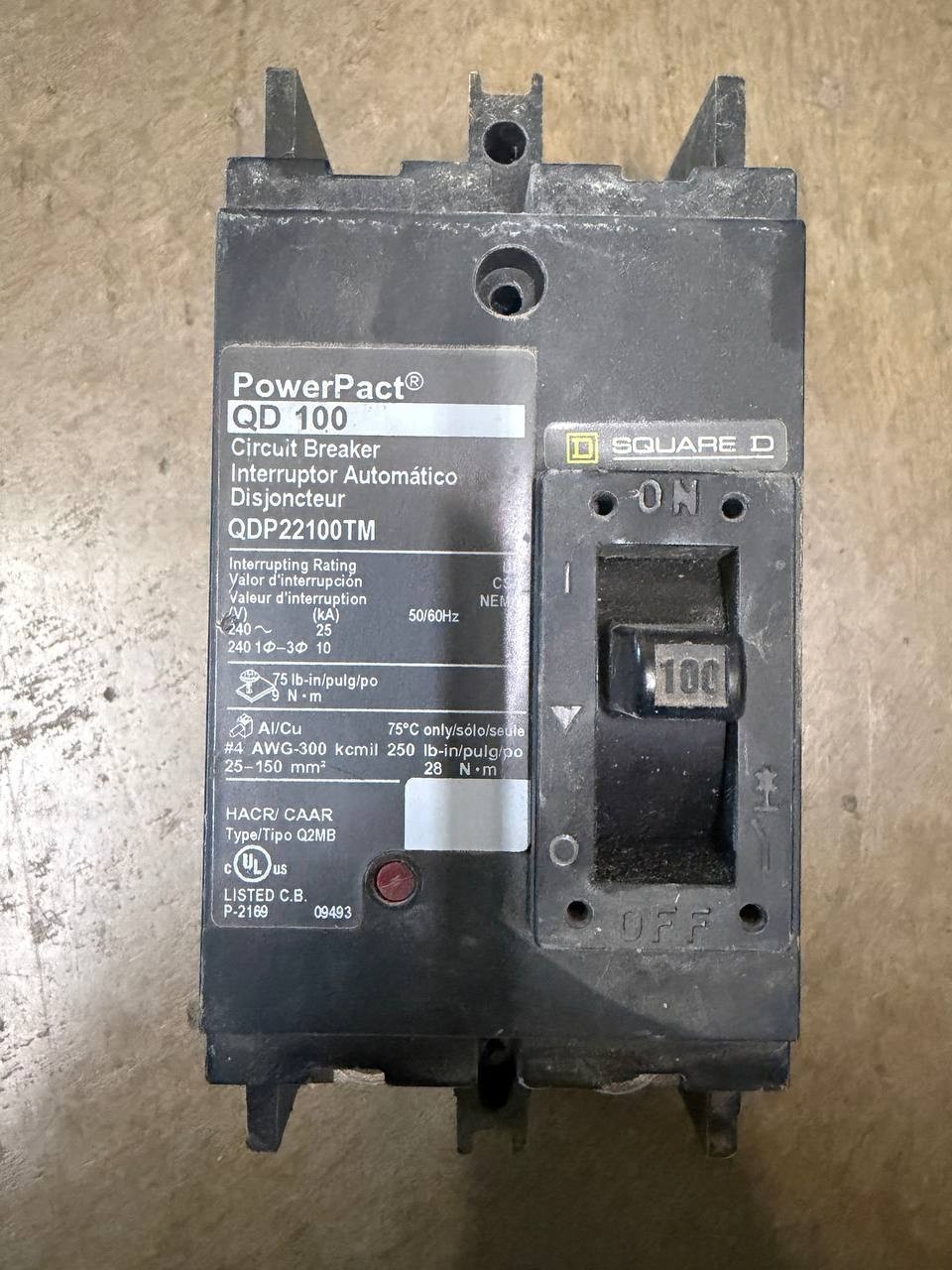 Square D QDP22100TM Circuit Breaker
