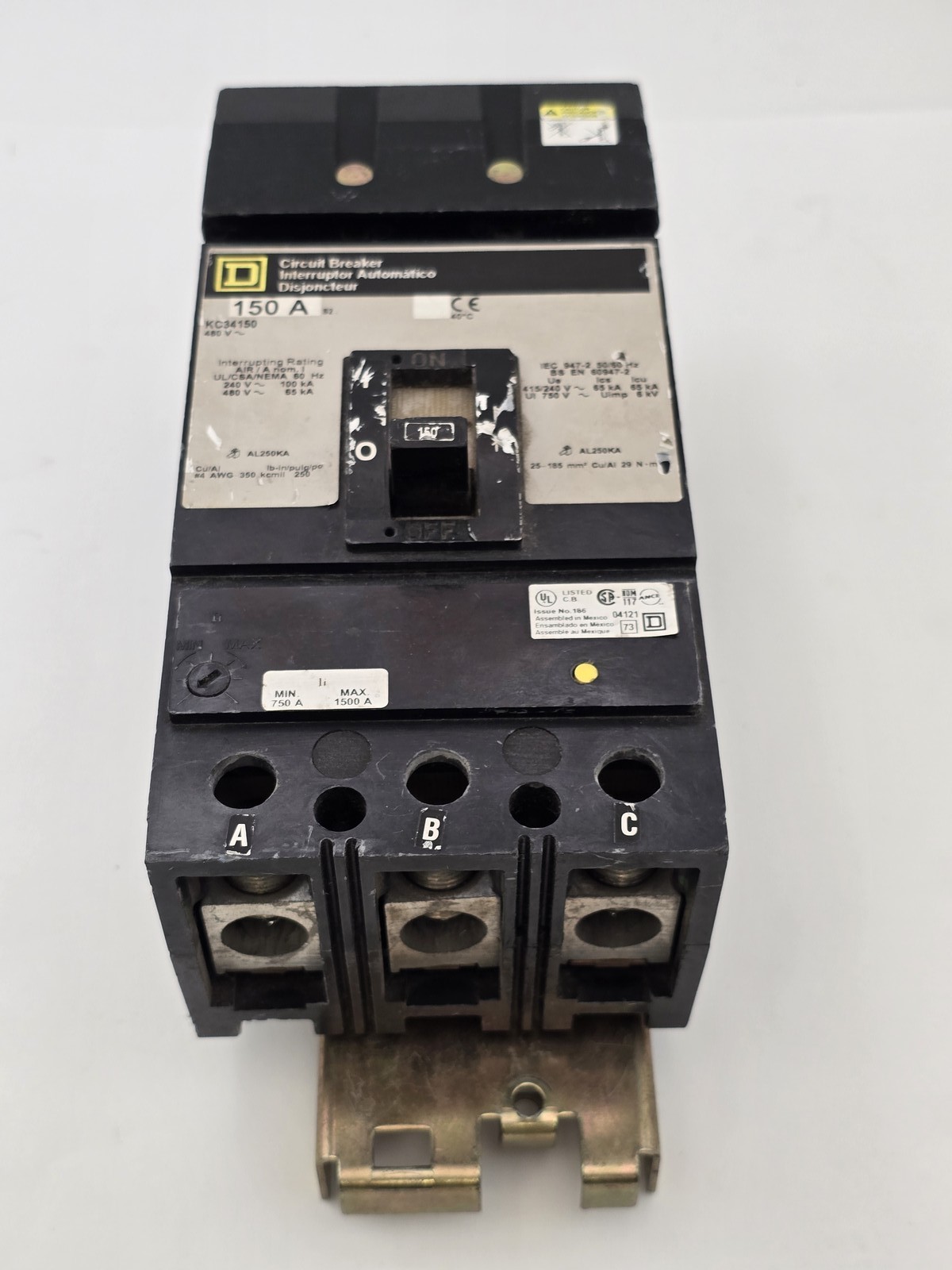 Square D KC34250 I-Line Circuit Breaker 150 Amp 480V 3 Pole 150A 480 Volt