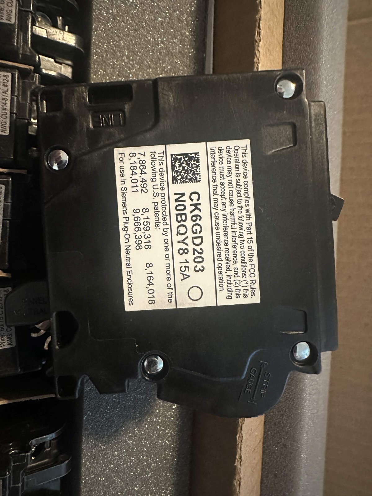 QA115AFCN LOT OF 10 SIEMENS 15A ARC-FAULT AFCI PLUG